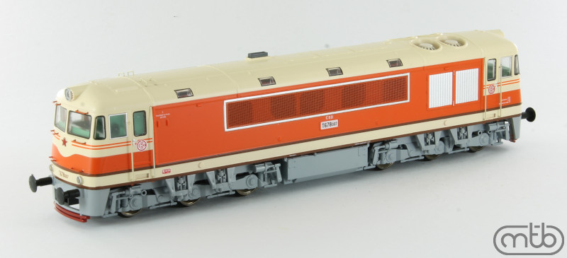 Dieselova lokomotiva  pomeranc T678.007 CSD (HO) 