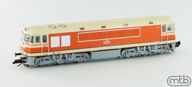 Lokomotiva pomeranč T678 se zvukem (TT)