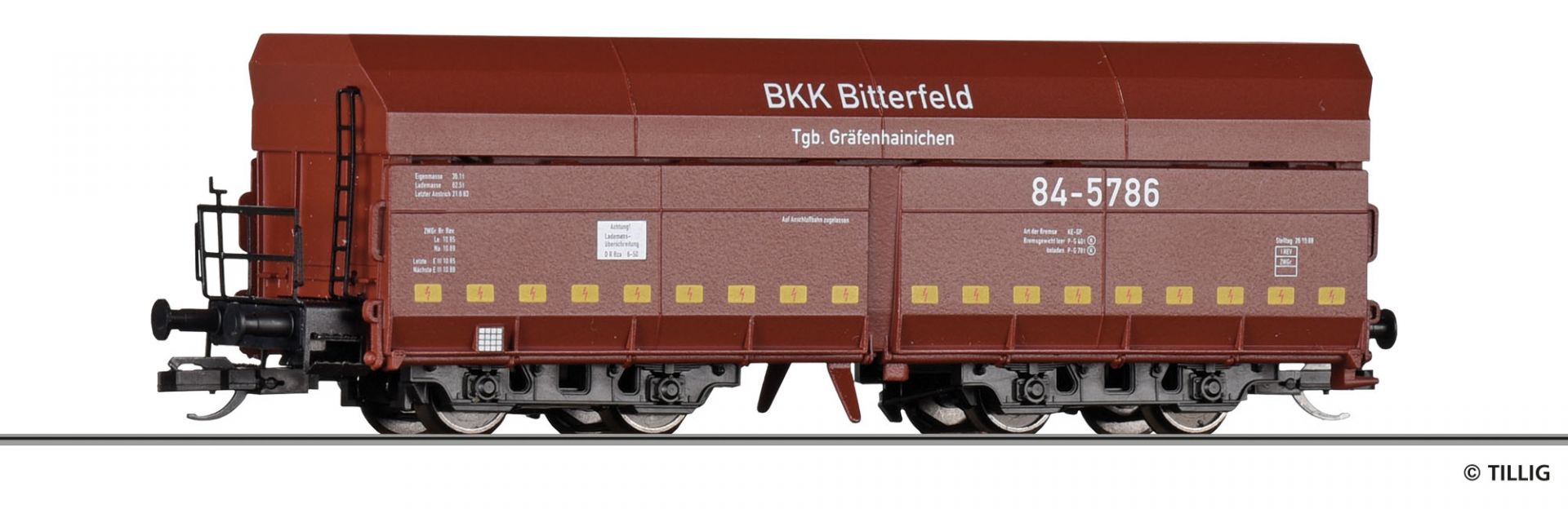 Výsypný vůz, BKK Bitterfeld, IV. epocha, TT, model Galerie Tillig 2023, Tillig 502273