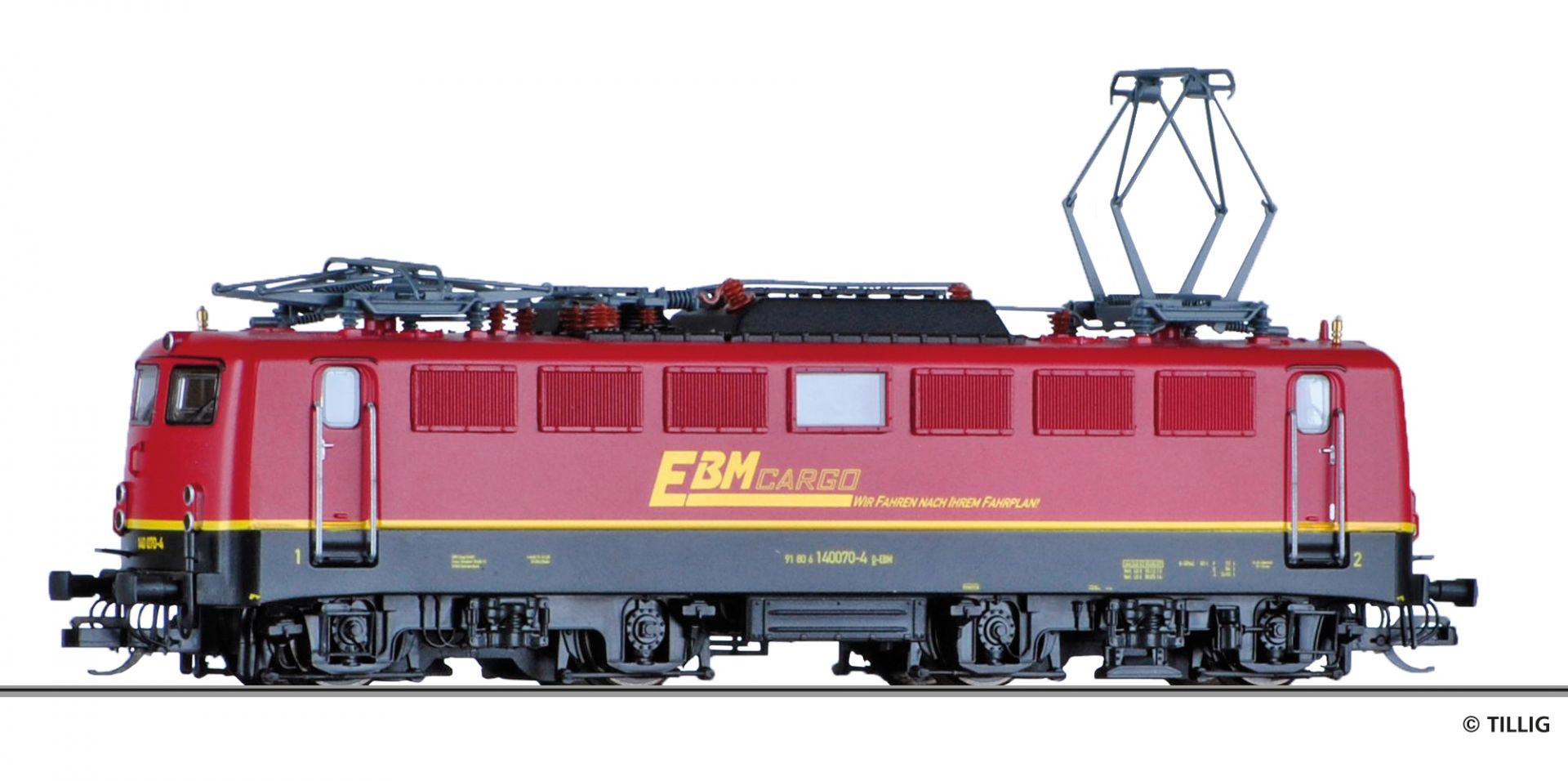 Elektrická lokomotiva řady 140, EBM Cargo,  epocha, TT,  Tillig 04393