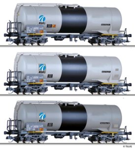 3- dílný set cisternových vozů Zas „KVG“
