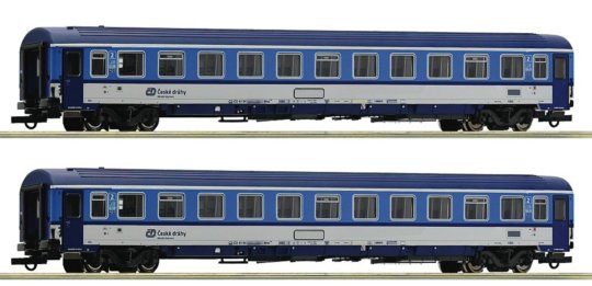 6200157 Roco - Souprava dvou rychlíkových vozů 2.třídy Bmz, typ Eurofima