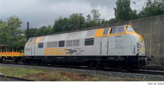 04512 Tillig TT Bahn - Dieselová lokomotiva řady V 270.09 "Schienen Güter Logistik GmbH"