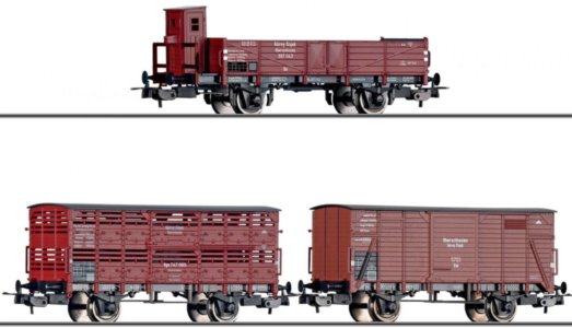 70067 Tillig H0 Bahn - 3- dílný set nákladních vozů "Gorny Slask"