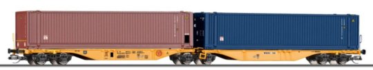 18079 Tillig TT Bahn - Souprava dvou plošinových vozů ložené kontejnery Sggmrss "WASCOSA"