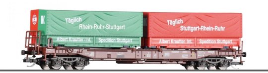 18159 Tillig TT Bahn - Plošinový vůz Sdkms 707 ložený návěsy „Krautter &Simon“