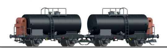01120 Tillig TT Bahn - Souprava dvou cisternových vozů Zr s brzdařskou budkou