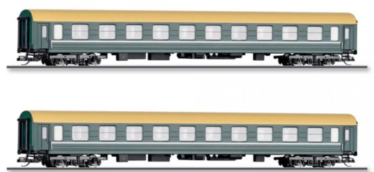 01096 Tillig TT Bahn - 3- dílný set rychlíkových vozů 2.třídy „Filmzug“, typ Halberstadt