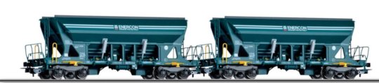 01113 Tillig TT Bahn - Souprava dvou výsypných vozů Faccns "Enercon GmbH/RAILPOOL GmbH"