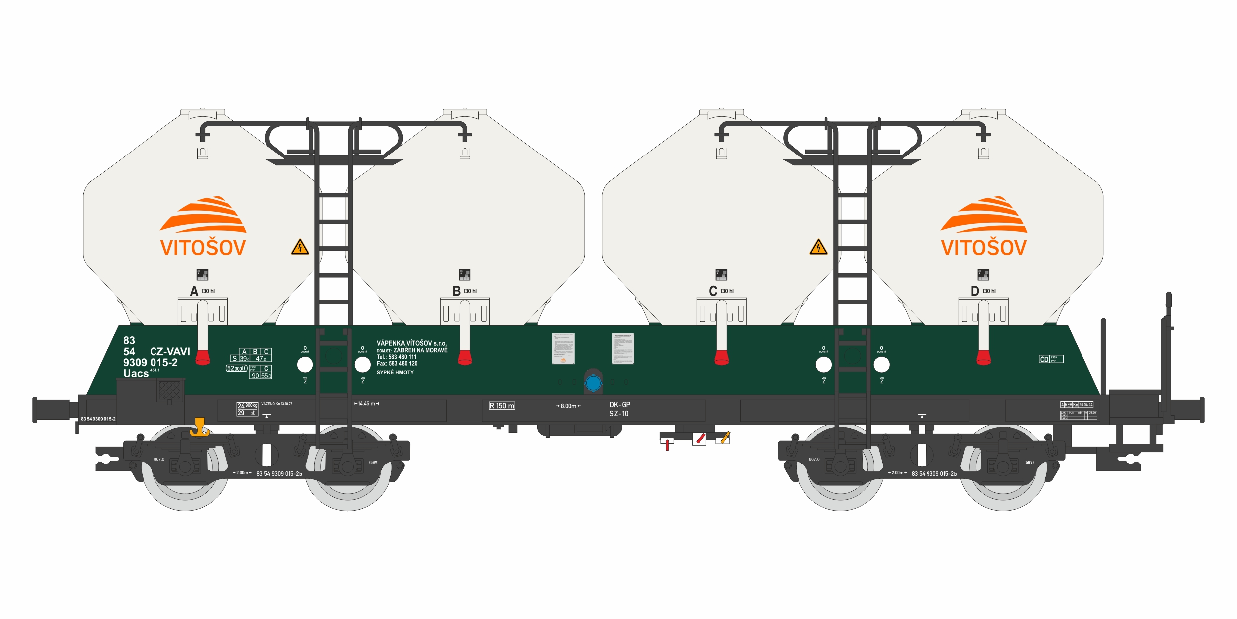 Vůz na sypké hmoty Uacs Vitošov 1
