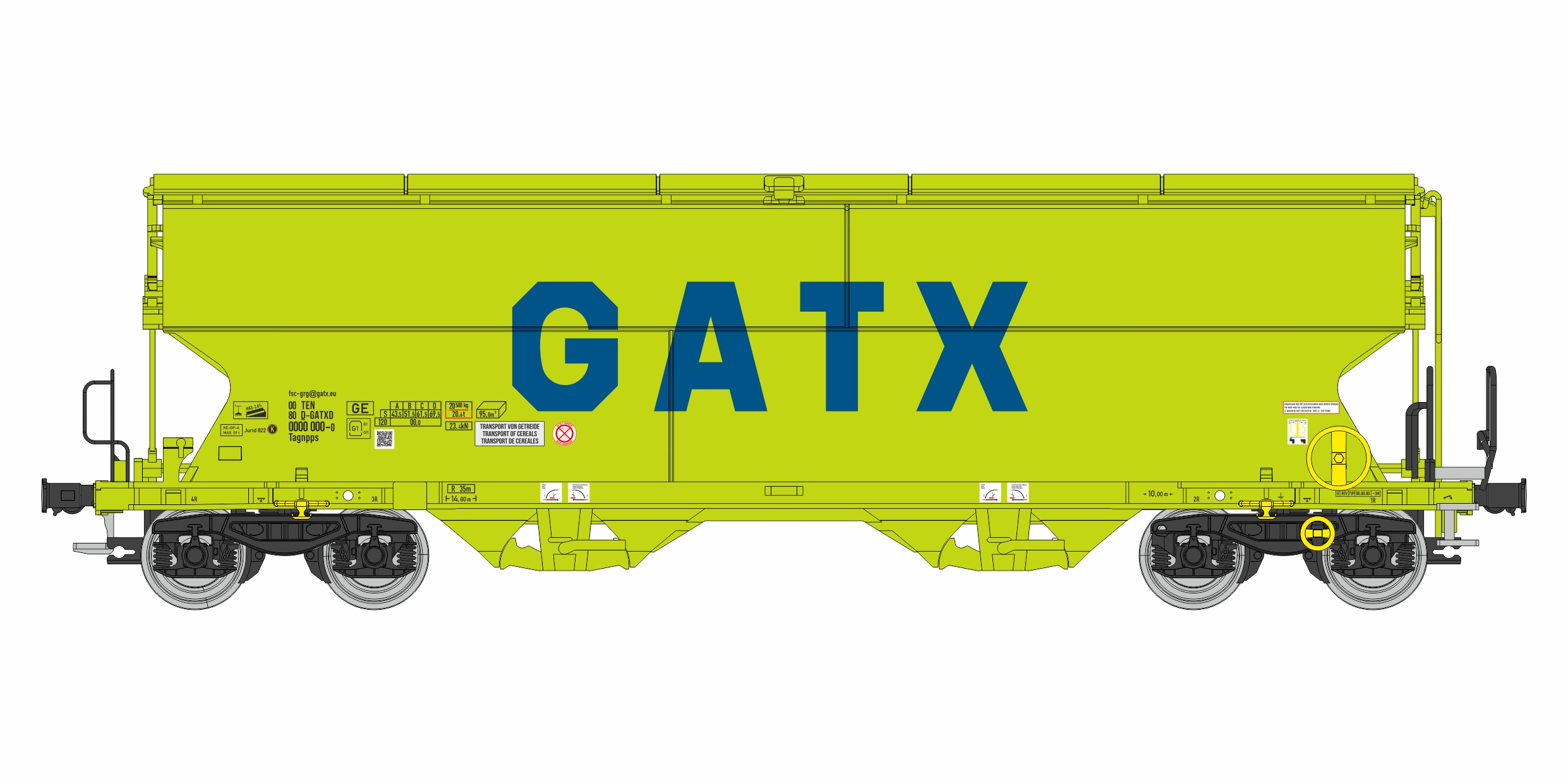 Tagnpps 95 GATX velké logo