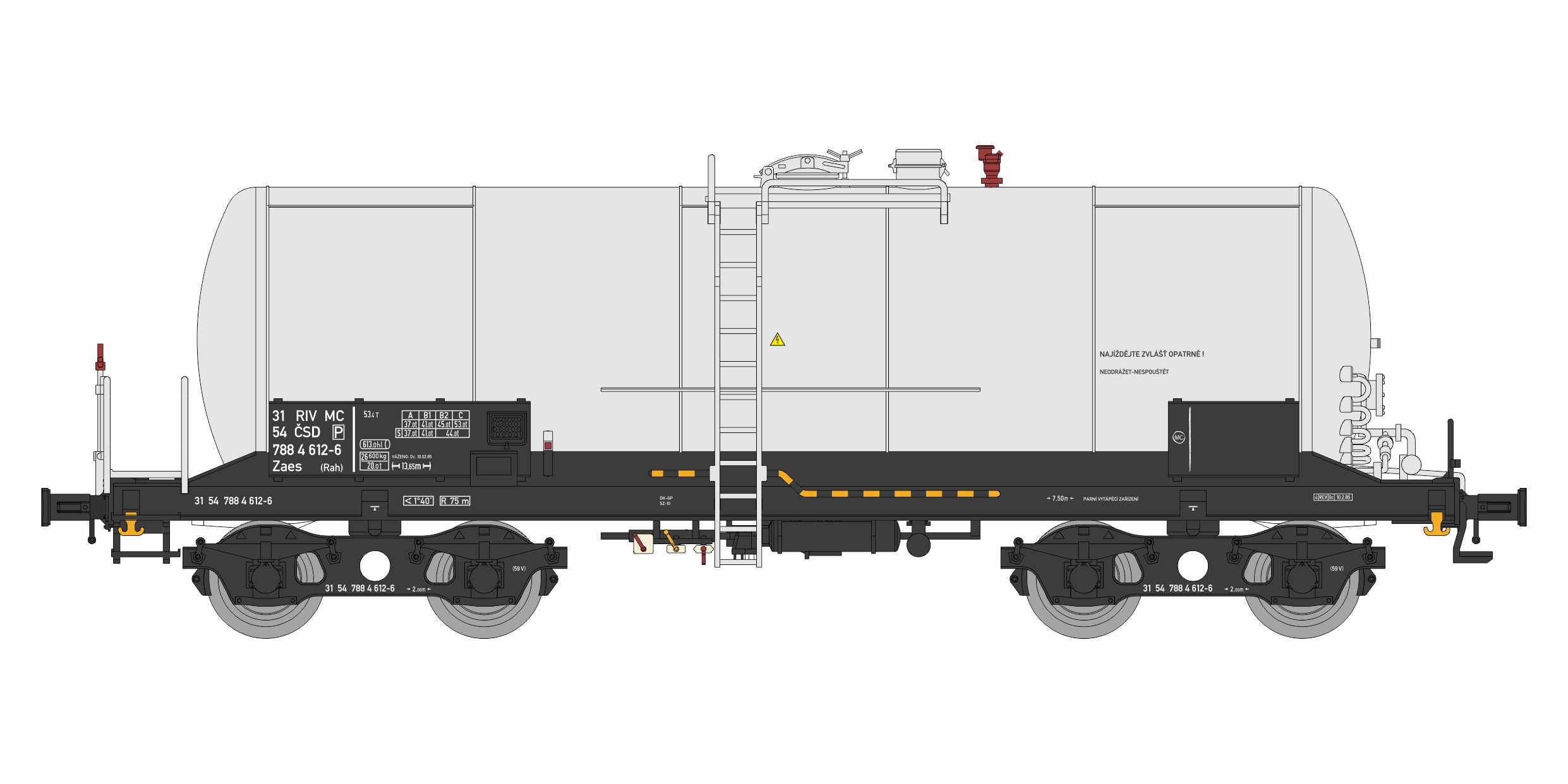 Zaes (Rah) ČSD světle šedý