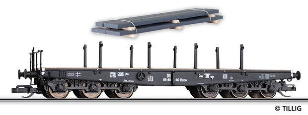 Tillig 501089 plošinový vagon s nákladem železa TT