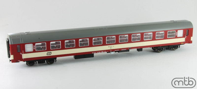 Model přípojného vozu řady Btn ČD (HO)