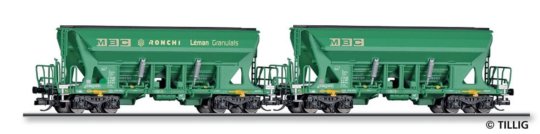 01112 Tillig TT Bahn - Souprava dvou výsypných vozů Faccns "MBC"