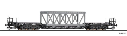 95016 Tillig TT Bahn - Hlubinový vůz Uaaik 761 ložený kovovou konstrukcí