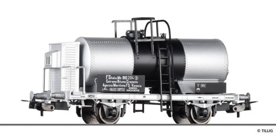 77068 Tillig H0 Bahn - Cisternový vůz s brzdařskou budkou M "Agenzia Marittima FS Venezia"