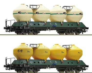 6600236 Roco - Souprava dvou vozů na přepravu cementu UACS 451.1