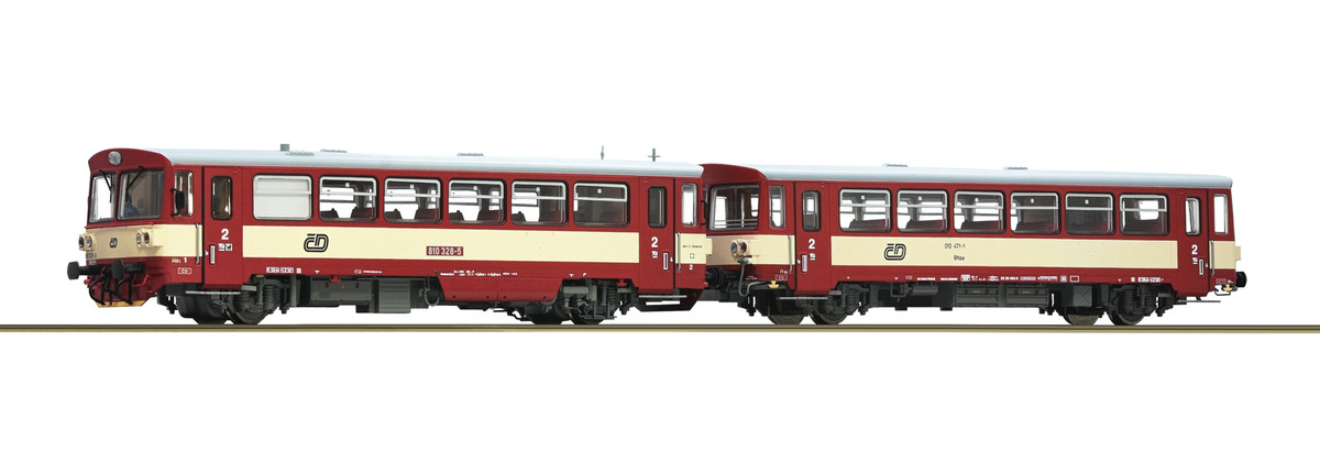 Roco 7700022 Motorový vůz 810 a přípojný vůz ČD (HO)