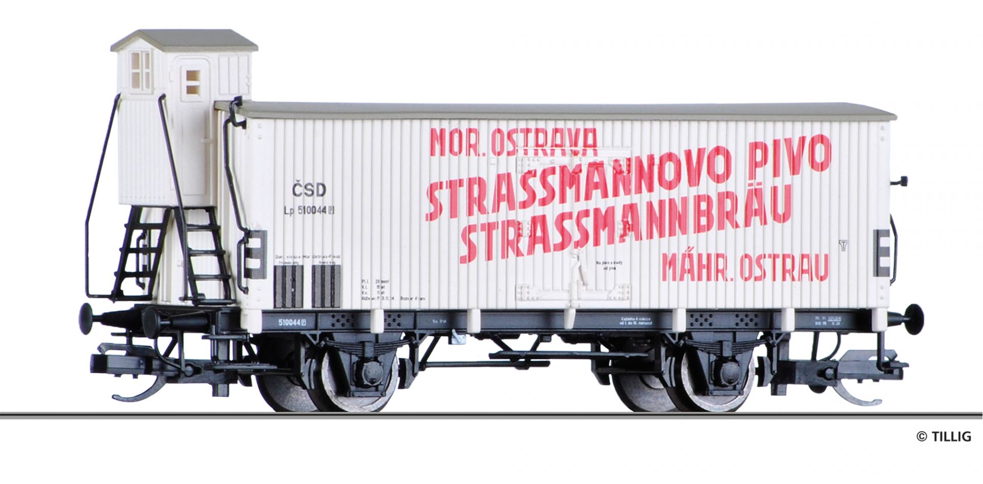 Tillig 17392 Uzavřený pivní vůz Strassmannovo pivo ČSD TT