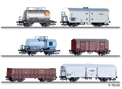 01137 Tillig TT Bahn - 6- dílný set nákladních vozů „80 Jahre Nenngröße TT“